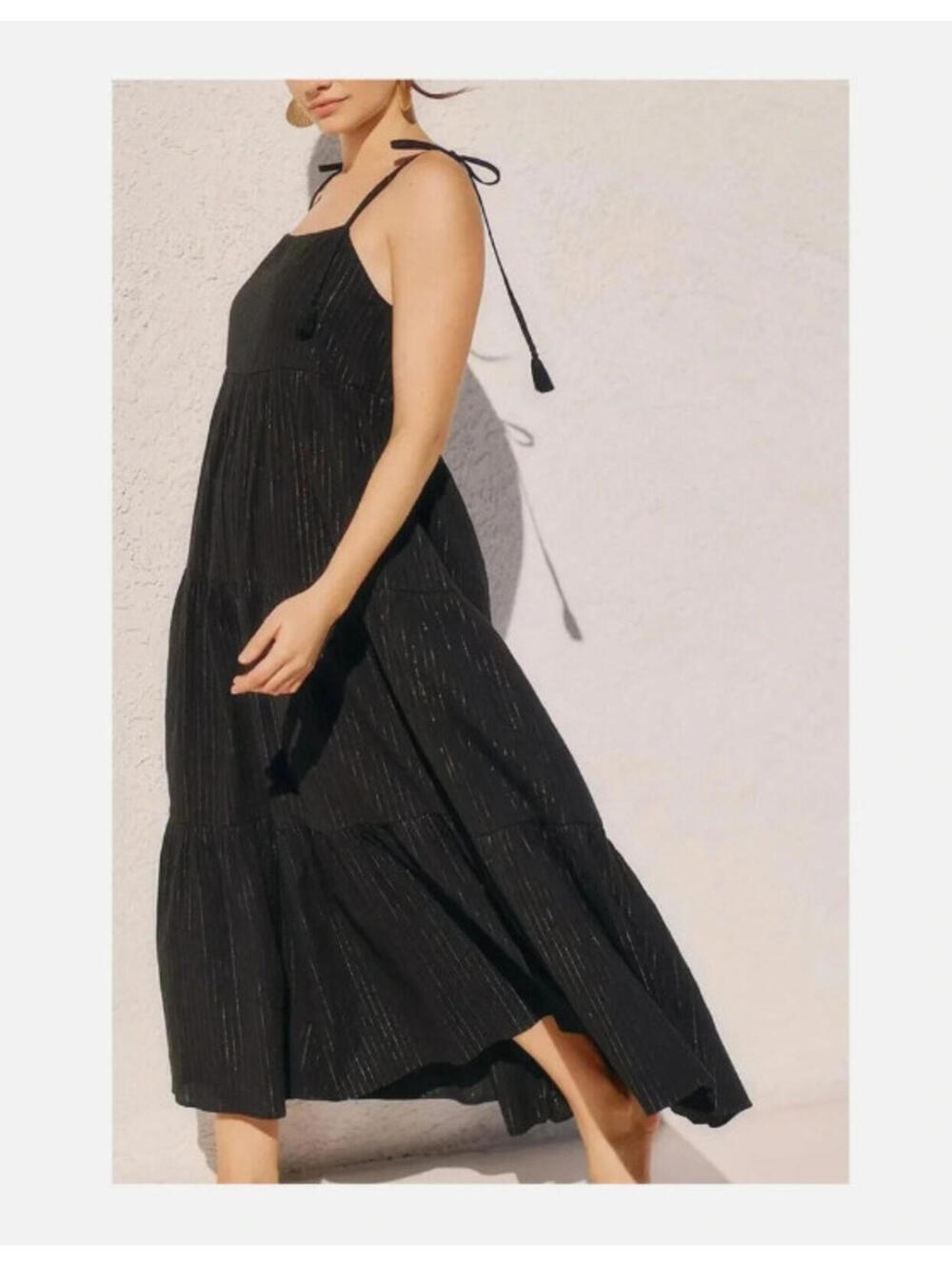 Charlie Holiday Tie Shoulder Maxi Dress, $255 NEW, Size US8, #2565